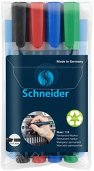 Viltstift Schneider Maxx 133 schuin 1-4mm assorti 4 Stuk