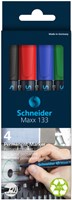 Viltstift Schneider Maxx 133 schuin 1-4mm assorti 4 Stuk