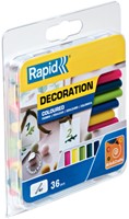 Lijmpatroon Rapid 7mm 5 kleuren assorti 36 Stuk-2