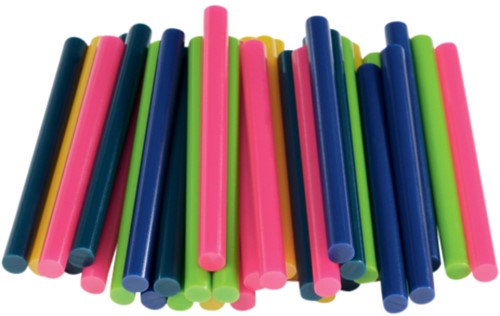 Lijmpatroon Rapid 7mm 5 kleuren assorti 36 Stuk-1