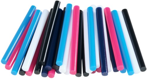 Lijmpatroon Rapid 7mm 5 kleuren assorti 36 Stuk-1