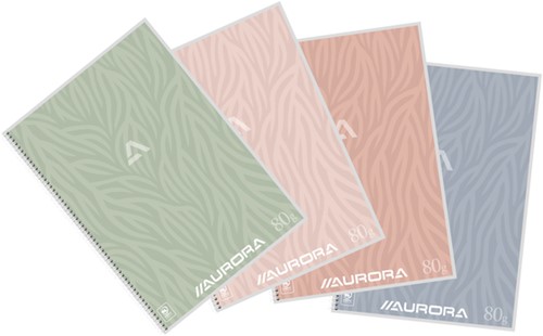 Schrift Aurora A4 lijn 120 pagina's 80gr design assorti