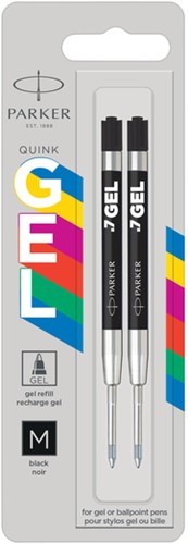 Gelschrijvervulling Parker Quink Economic M zwart 2 Stuk