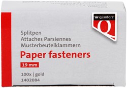 Splitpen Quantore 19mm goud 100 stuks 100 Stuk