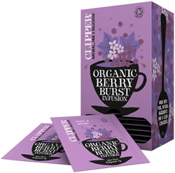 Thee Clipper infusion berry burst bio 25 zakjes 25 Zak