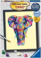 Schilderen op nummer Ravensburger Bonte olifant 1 Stuk
