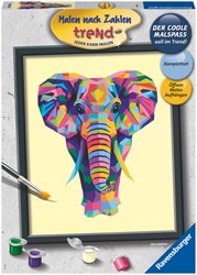 Schilderen op nummer Ravensburger Bonte olifant 1 Stuk