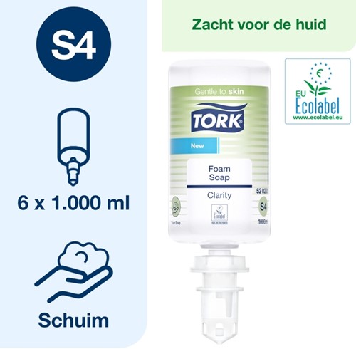 Handzeep Tork S4 Premium schuim 1000ml Clarity 1000 Milliliter-2