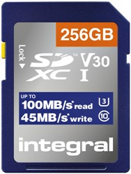 Geheugenkaart Integral SDHC-XC 256GB 1 Stuk