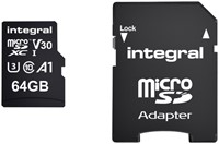 Geheugenkaart Integral microSDXC 64GB 1 Stuk