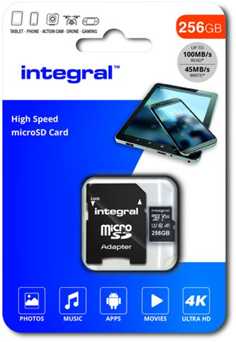 Geheugenkaart Integral microSDXC 256GB 1 Stuk-2