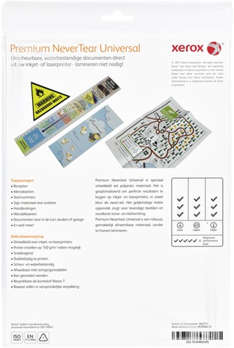 Nevertear Xerox Premium Universal A4 136micron wit 10 Vel-2