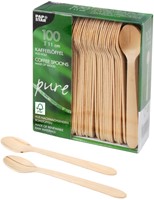 Koffielepel Papstar 110mm hout 100 Stuk-2