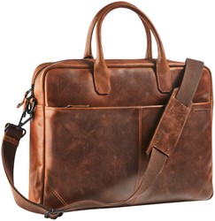 Businesstas Maverick The Original met laptopvak 15.6" leer bruin