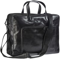 Businesstas Maverick All Black met laptopvak 15.6" leer zwart