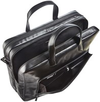 Businesstas Maverick All Black met laptopvak 15.6" leer zwart-3