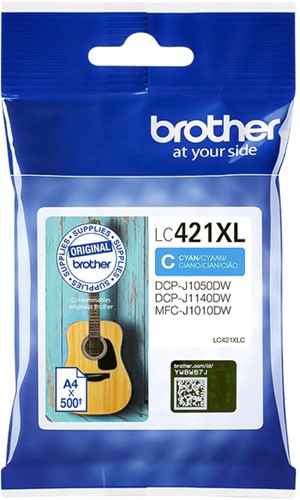 Inktcartridge Brother LC-421XLC blauw 1 Stuk