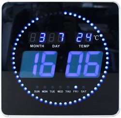 Wandklok Unilux Flo led 28cmx28cm 1 Stuk