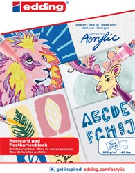 Olie-acrylblok edding 30010 A6 20 vel 300gr wit 1 Stuk