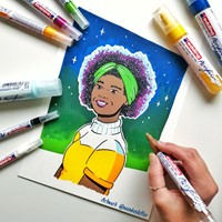 Olie-acrylblok edding 30010 A3 10 vel 300gr wit 1 Stuk-7