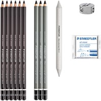 Houtskoolpotloodset  Staedtler 12dlg 12 Stuk-2