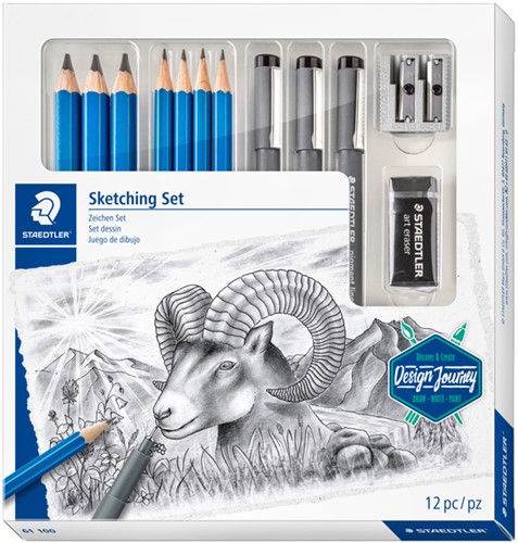 Potlood Staedtler schetsset 12dlg 12 Stuk