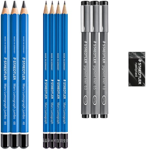 Potlood Staedtler schetsset 12dlg 12 Stuk-2