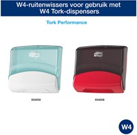 Reinigingsdoek Tork W4 gevouwen wit 530179 4 pak-2