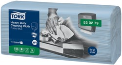 Reinigingsdoek Tork W4 gevouwen blauw 530279 4 pak