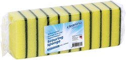 Schuurspons Cleaninq 100x70mm gl/gr 10st 10 Stuk