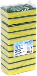 Schuurspons Cleaninq 140x90x28mm geel/groen 10 Stuk