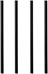 Drinkrietje Papstar 250mm papier zwart 100 Stuk