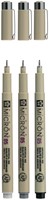 Fineliner Sakura Pigma Micron 05 set zw gr 3 maten 3 Stuk-3