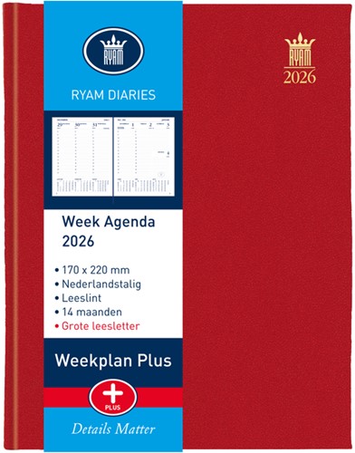 Agenda 2026 Ryam Weekplan groot letter 7d/2p ass 1 Stuk-3