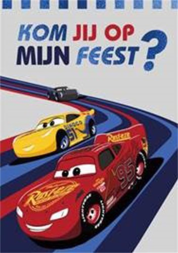Wenskaart Hallmark uitnodiging Cars pak à 5 stuks