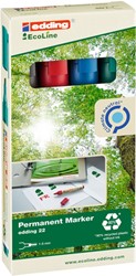 Viltstift edding 22 Eco schuin 1-5mm assorti 4 Stuk