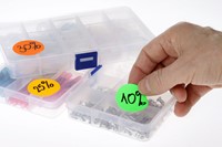 Etiket Rillprint 25mm 500st op rol fluor rood 500 etiket-2