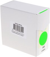 Etiket Rillprint 35mm 500st op rol fluor groen 500 etiket