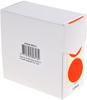 Etiket Rillprint 35mm 500st op rol fluor rood 500 etiket