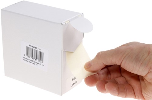 Etiket Rillprint 35mm 500st op rol wit 500 etiket-4