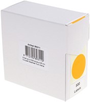 Etiket Rillprint 35mm 500st op rol fluor oranje 500 etiket