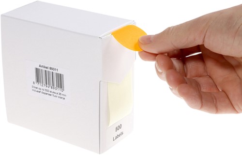 Etiket Rillprint 35mm 500st op rol fluor oranje 500 etiket-3