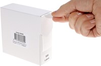 Etiket Rillprint 25mm 500st op rol transparant 500 etiket-3
