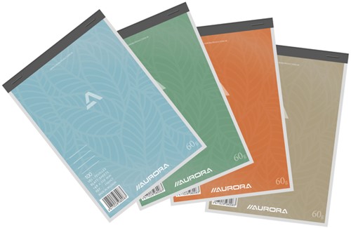 Schrijfblok Aurora A5 lijn 100vel 60gr assorti 1 Stuk