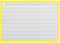 Flashcards A7 Geel incl. clipring 50 Vel-2