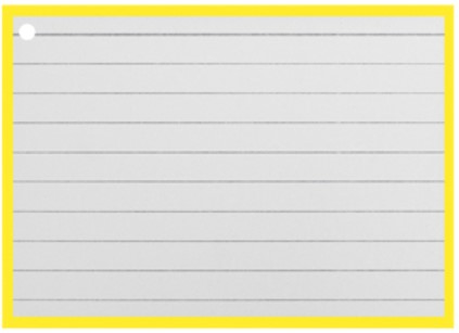 Flashcards A7 Geel incl. clipring 50 Vel-2