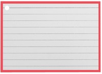 Flashcards A7 Rood incl. clipring 50 Vel-2