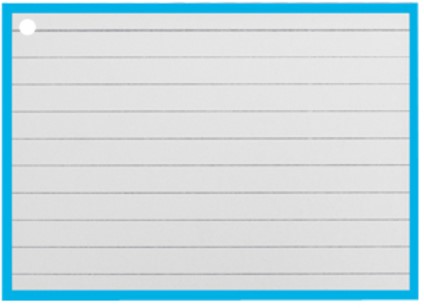 Flashcards A7 Blauw incl. clipring 50 Vel-2