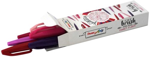 Brushpen Pentel Sign SES15C Sweet Flora assorti 6 Stuk