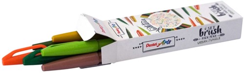 Brushpen Pentel Sign SES15C Urban Jungle assorti 6 Stuk